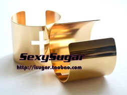 歐美風(fēng)尚 HipHop金屬鏤空十字架寬手鐲，引領(lǐng)個(gè)性飾品潮流